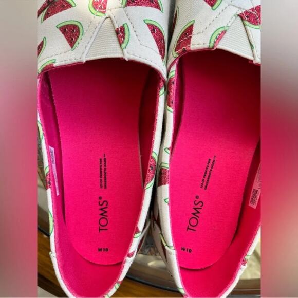 Toms Sparkling Watermelon Slip On Alpargatas Size US 10 / Euro 42, Pre-owned - Picture 11 of 16